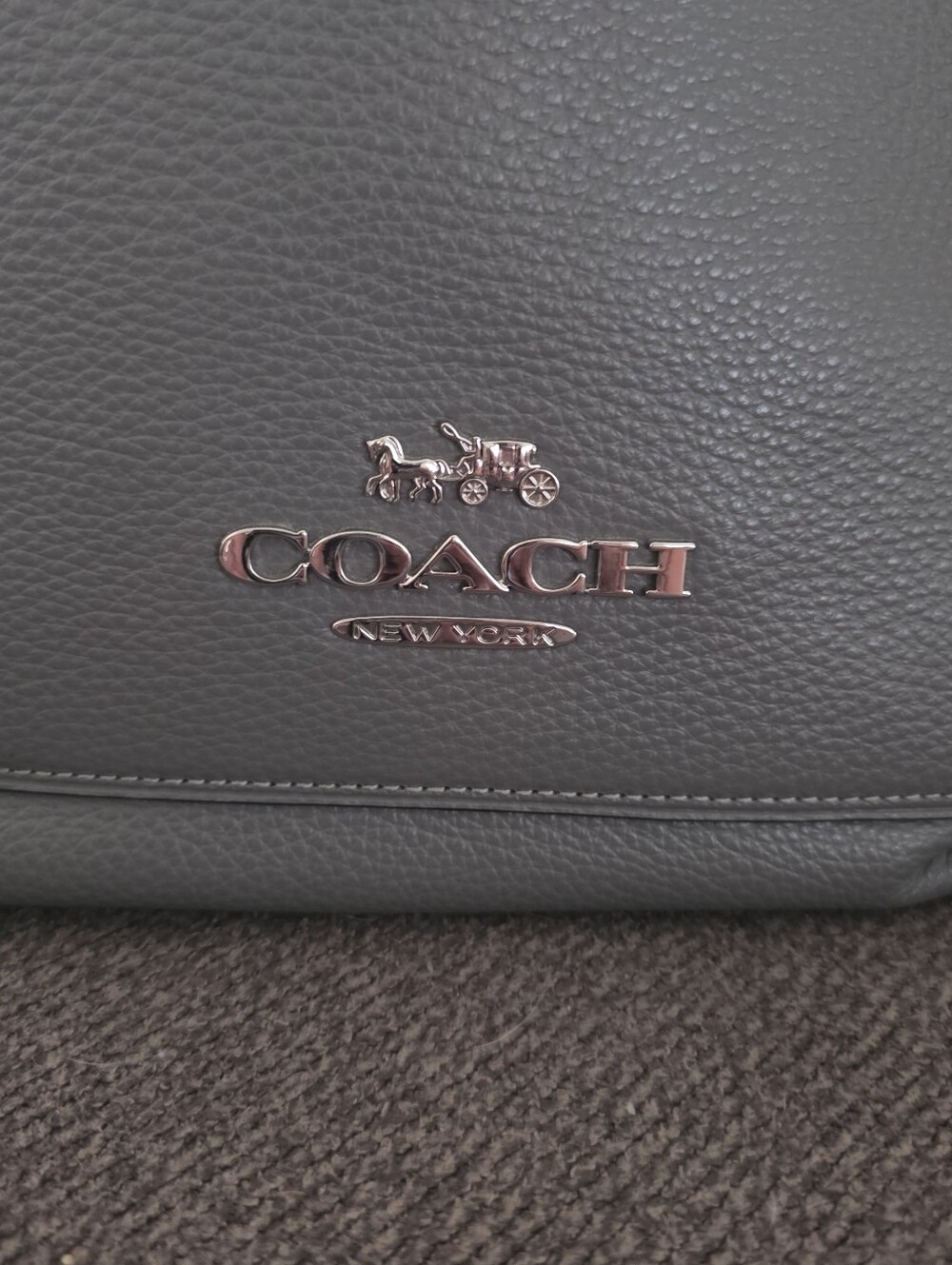 Coach Emma Satchel, Gray Leather - Picture 15 of 15